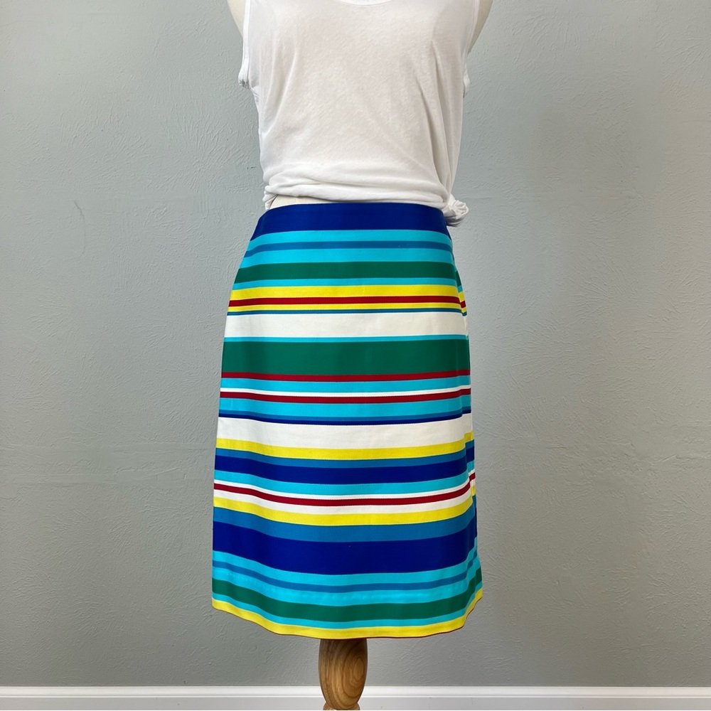 Talbots Multicolor Striped Pencil Skirt